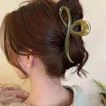Elegant Jelly Color Bow Hair Claw