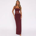Elegant Lace Cut Out Maxi Dresses for Women