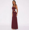 Elegant Lace Cut Out Maxi Dresses for Women