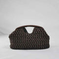 Elegant Ladies Chain Woven Handbag Straw Shoulder Bag
