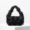Elegant Rose Handbag - black