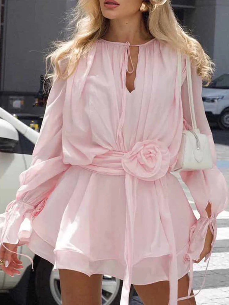 Elegant Ruffle Women’s Dress