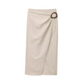 Elegant Women Fashion Buckle Design Knotted Slim Wrapped Skirt - HH QUN9347 / S