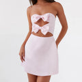 Elegant Women Strapless Tube Dress - C / L