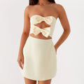 Elegant Women Strapless Tube Dress - E / S
