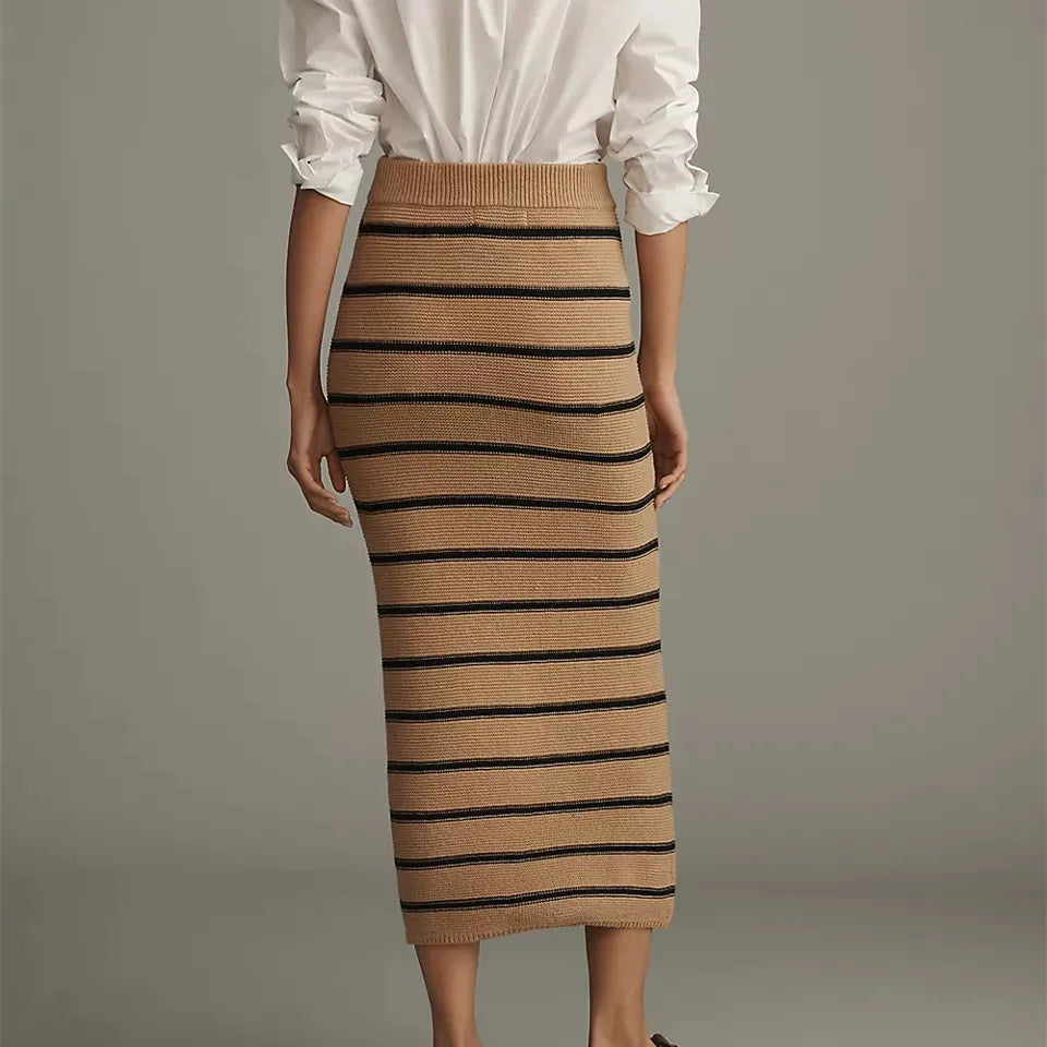 Elegant Women’s Long Knit Skirt Slim Fit