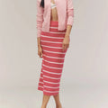 Elegant Women’s Long Knit Skirt Slim Fit - B / L