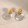 Elliptical Two tone Earrings