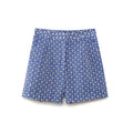 Embroidered High Waist Shorts - Picture Color / L - Other