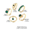 Emerald Diamond-studded Ring Suit Women - MY2840 - electronic accessories