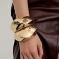 Exaggerated Wide Open Alloy Bracelet - electronic accessories