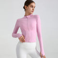 Exercise Jacket Slimming Shaping Zipper Top - Pink Diamond Color / XL