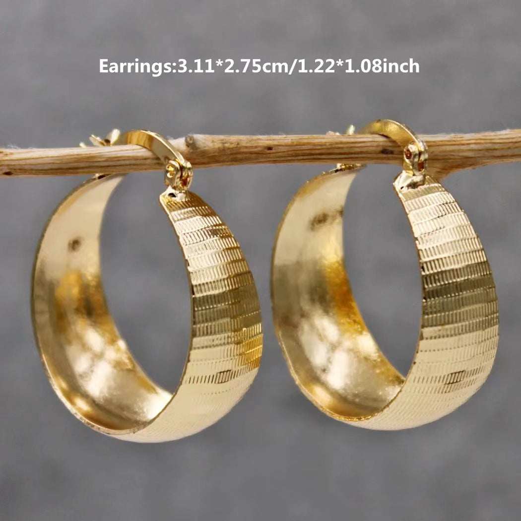 Copper Material Graceful Personality Simple Earrings - Norellé