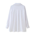 Pure Color Tied Large Profile Long Sleeve Shirt - Norellé