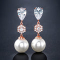 Stylish Water Drop Zircon Earrings Elegant - Norellé