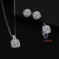 Square Bag Diamond Necklace Rings Ear Studs Suit - Norellé