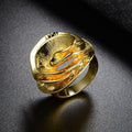 Creative Irregular Flower Ring Copper 18K Gold Women's - Norellé