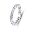 S925 Sterling Silver Zircon Row Diamond Ring - Norellé
