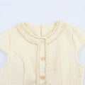 Woven Pleated Temperament Crew Neck Dress - Norellé
