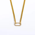 New Full Diamond Necklace Punk Rock Diamond-embedded Geometric Clavicle Chain - Norellé
