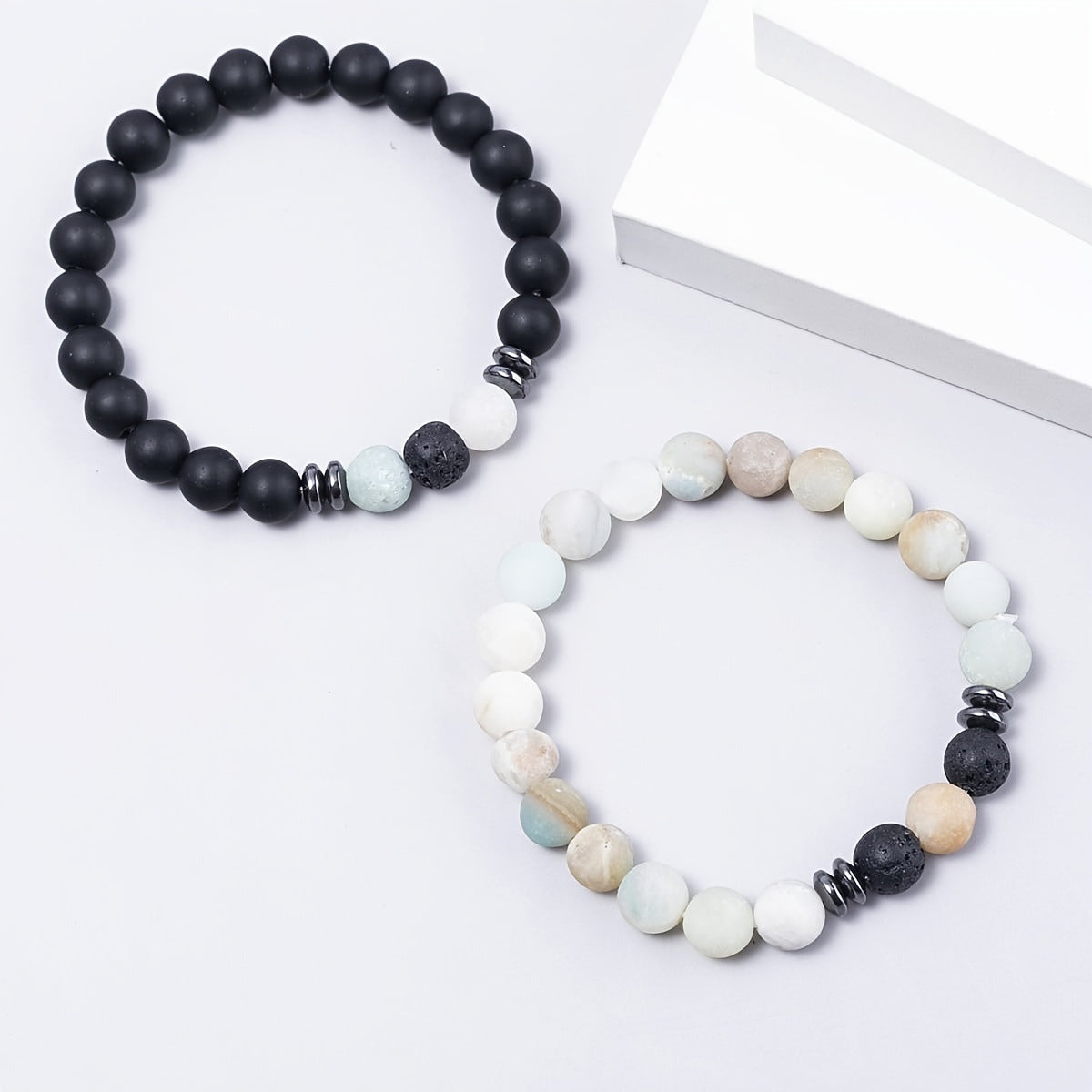 Volcanic Rock Bracelet Suit Men And Women Couple Style - Norellé