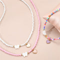 Girls Jewelry Oil Drop Butterfly Pendant Handmade Beaded Necklace Set - Norellé