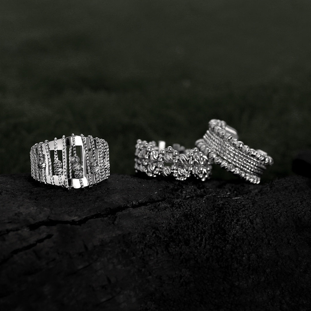 High-grade Light Luxury Non-fading Open Cold Style Bracelet Ring - Norellé
