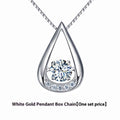 Drop-shaped Diamond-embedded Smart Pendant Necklace - Norellé