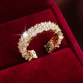 Simple Women's Geometric Zircon Ring - Norellé