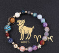 Twelve Constellation Constellation Bracelet Natural Stone Cut Color - Norellé