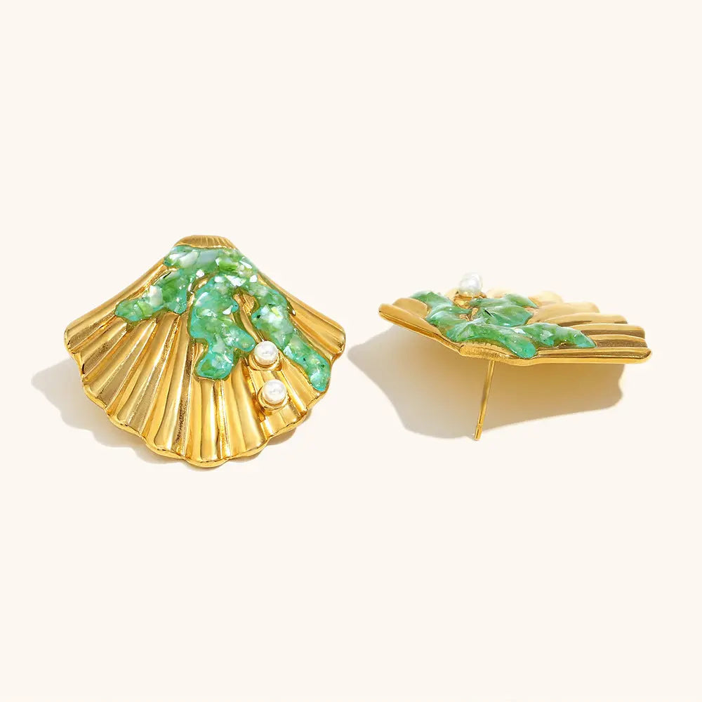 Fashion Personality Shell Stud Earrings For Women - Norellé