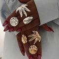 Stainless Steel Maple Leaf Ring Titanium Steel No Fading - Norellé