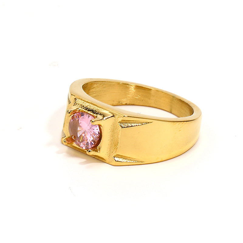 Fashion Simple Square Diamond Unisex Ring - Norellé