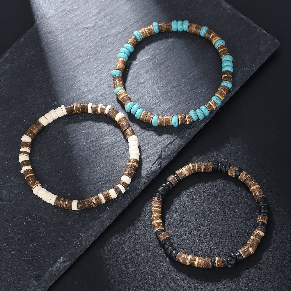 Simple Turquoise Wooden Bead Bracelet - Norellé