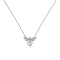 S925 Sterling Silver Necklace Women's Advanced Oval Water Foam 8A Heart-shaped Zircon Flower Horse Eye Clavicle Chain - Norellé