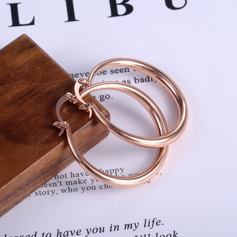 Eye-catching Accessories Fashion Simple Glossy Big Circle Earrings - Norellé