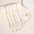 Stainless Steel Hand Support Chain Snake Chain Double Layer Twin - Norellé