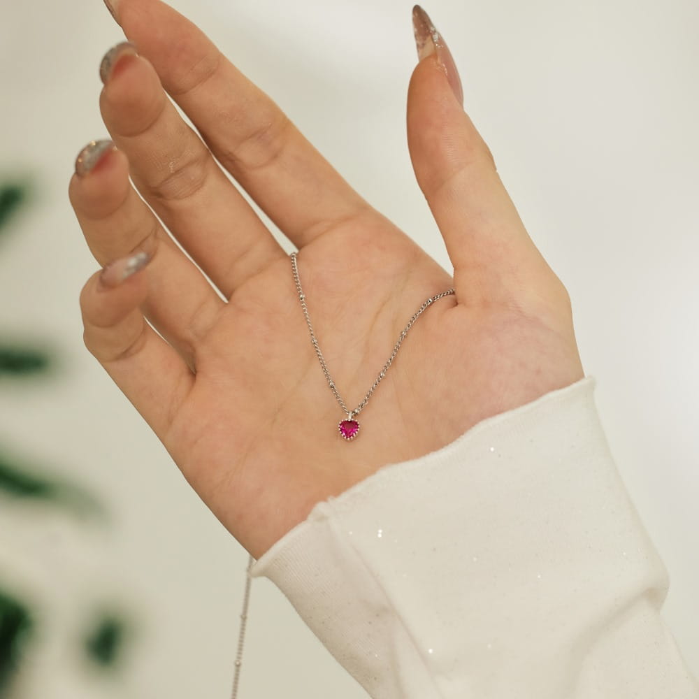 S925 Sterling Silver Necklace Women’s Advanced Oval Water Foam 8A Heart-shaped Zircon Flower Horse Eye Clavicle Chain