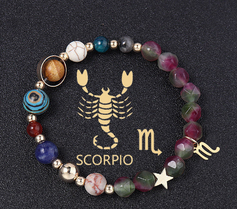 Natural Stone Hemp Stone Cut Surface Eight Planets Personalized Fashionable All-match - Norellé