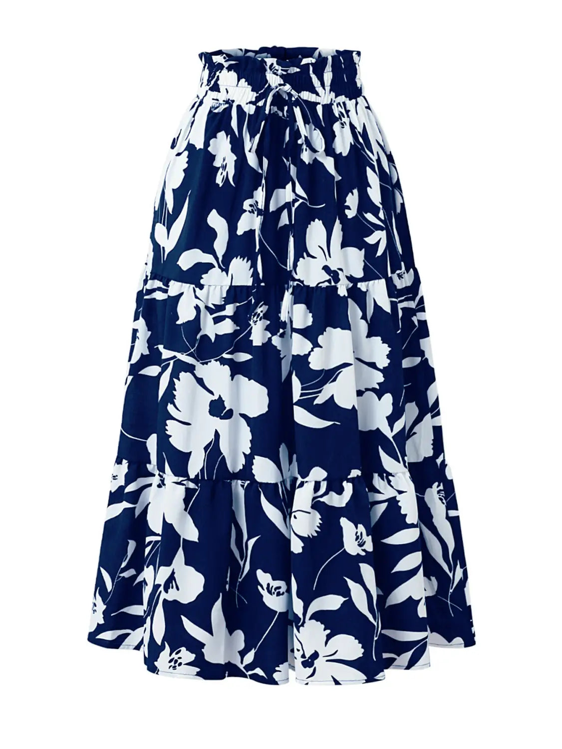 Printed A- Line Skirt Pleated Women