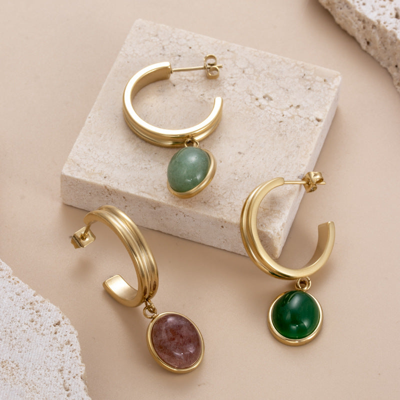 French Minority Design Titanium Steel Earrings - Norellé