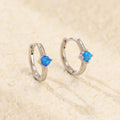 S925 Silver Ins Cold Style Opal Inlaid Ear Ring - Norellé