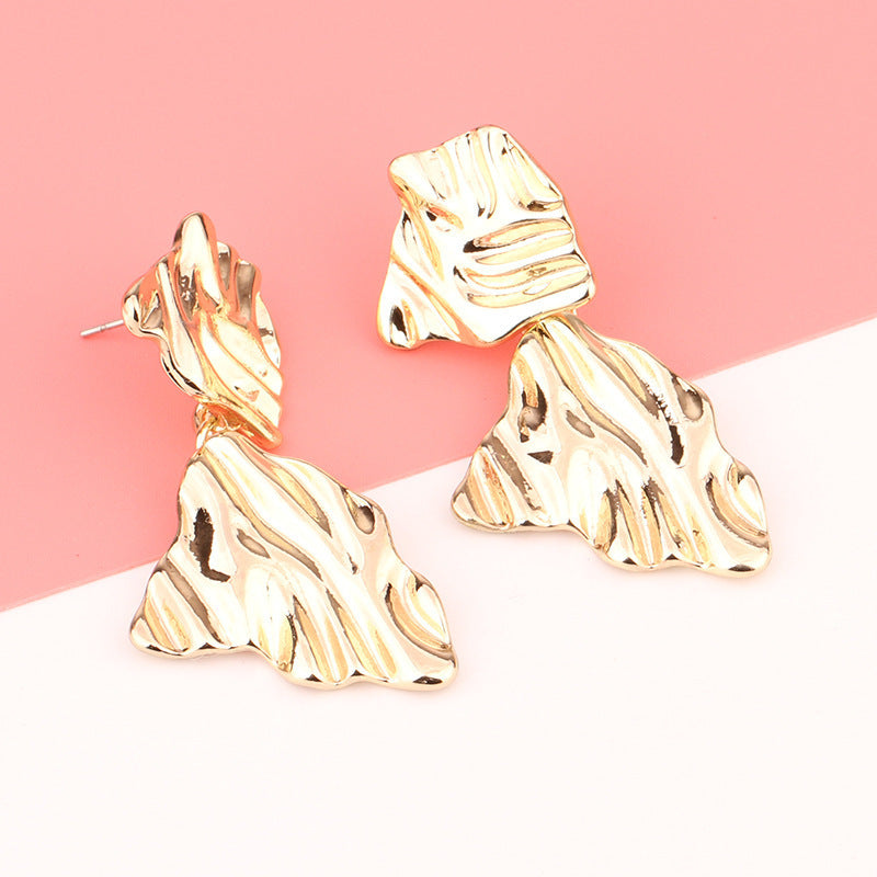 Fashion Exaggerated Irregular Earrings Simple Geometric Female Vintage Earrings - Norellé
