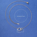 Women's Simple Design Asymmetrical Size Double Ring Clavicle Necklace Versatile - Norellé