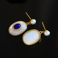 Green Egg Noodles Fritillary Stud Earrings Ornament Women - Norellé