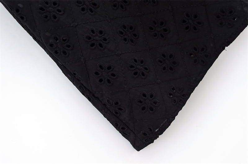 Hollow Embroidery Halter Backless Dress