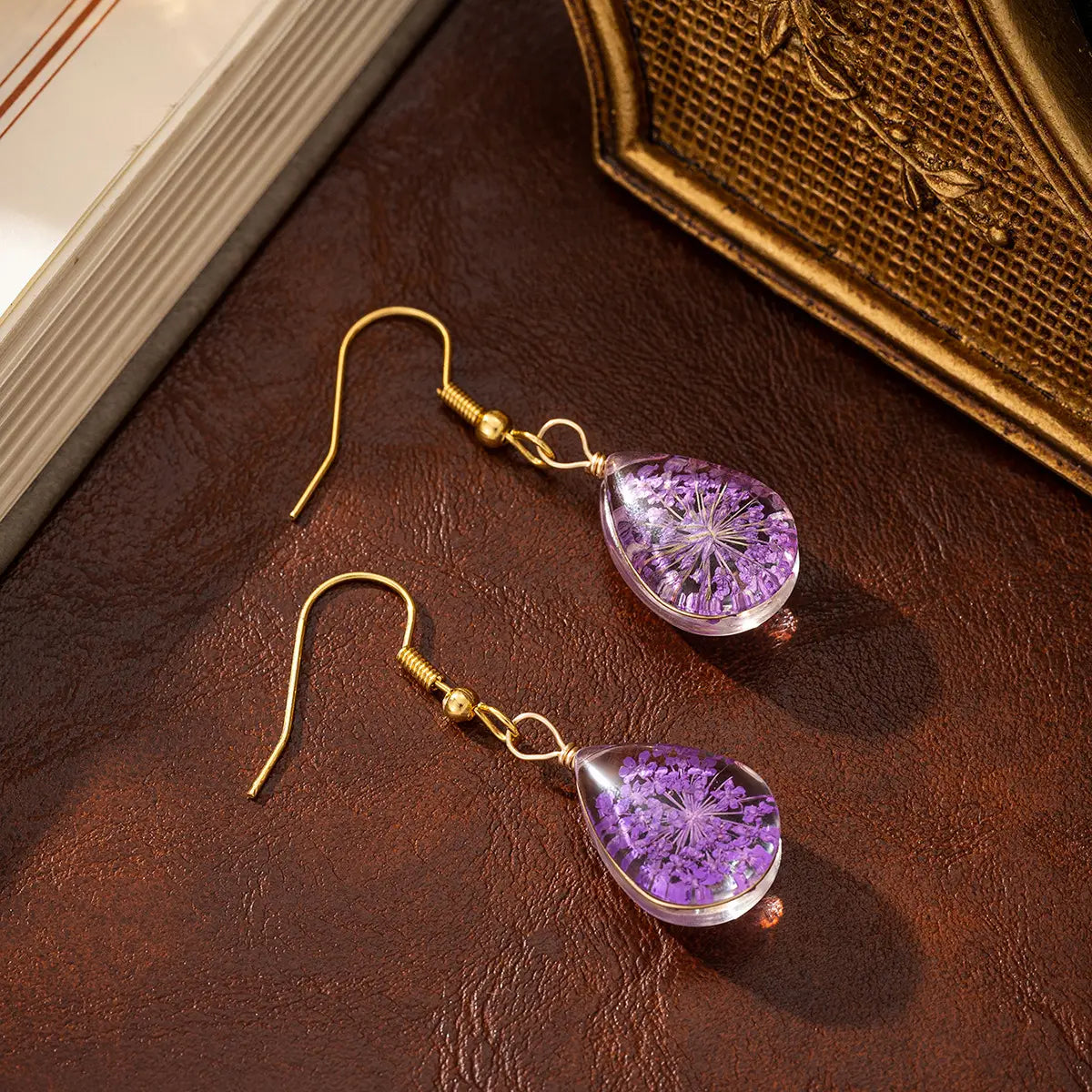 Drop-shaped Transparent Dream Glass Ball Earrings