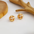 Fashion Geometry Pattern Stud Earrings Silver Needle Retro Hoop Earrings - Norellé