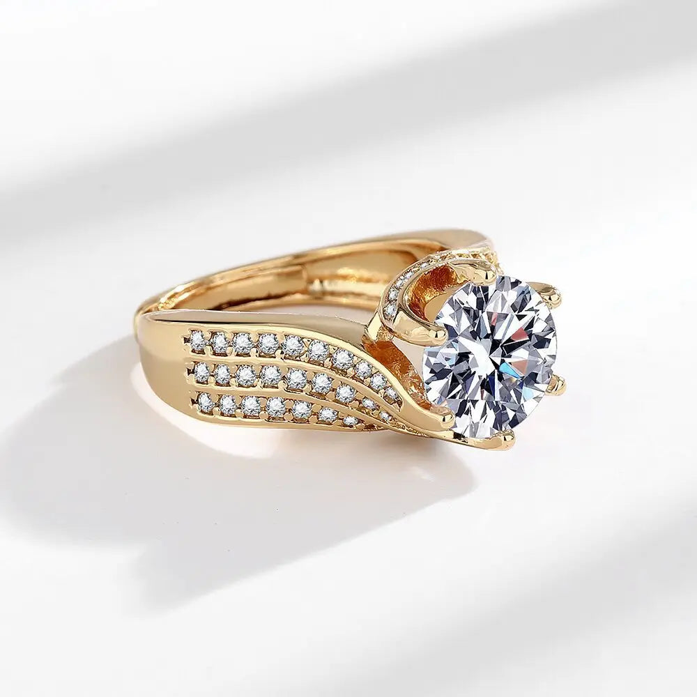 Super Flash Eight Hearts And Eight Arrows Zircon Ring - Norellé