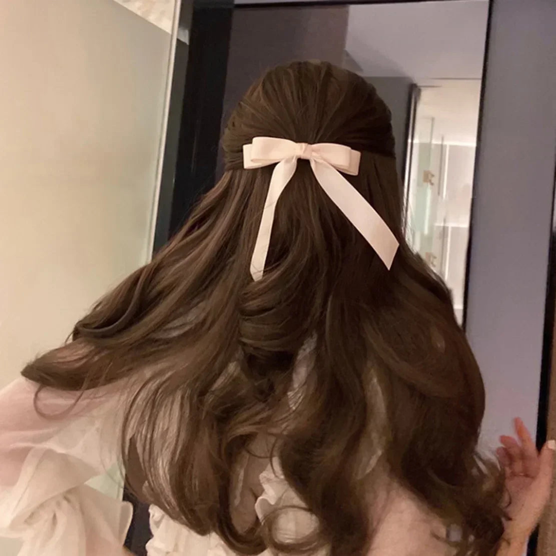 Fabric Hair Bow Hairpin